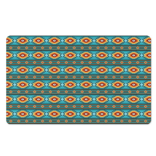 Ethnic Southwestern Navajo Pattern Print Polyester Doormat