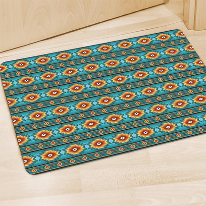 Ethnic Southwestern Navajo Pattern Print Polyester Doormat