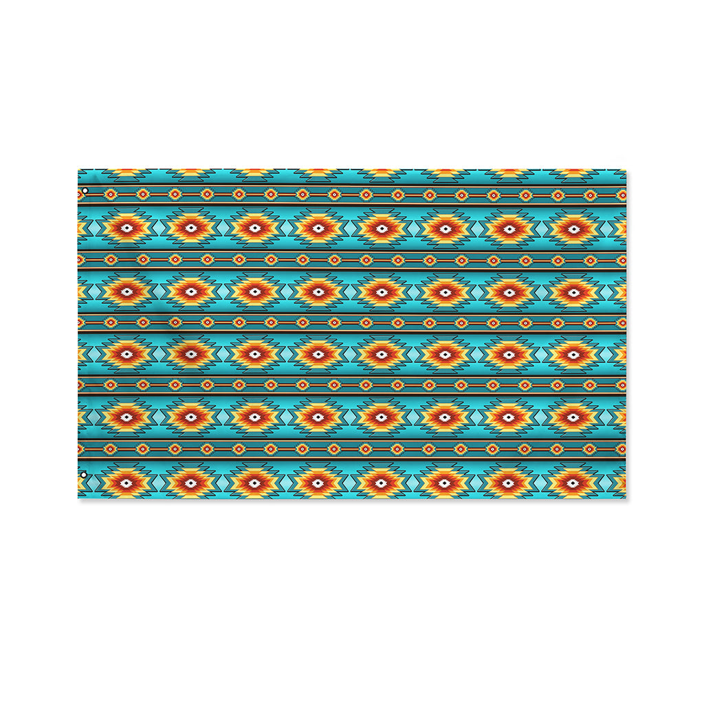 Ethnic Southwestern Navajo Pattern Print Polyester Flag