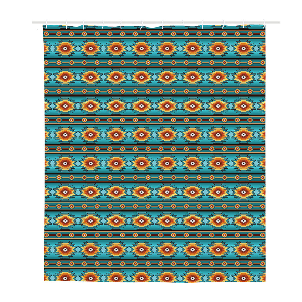 Ethnic Southwestern Navajo Pattern Print Polyester Shower Curtain