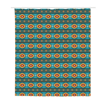 Ethnic Southwestern Navajo Pattern Print Polyester Shower Curtain
