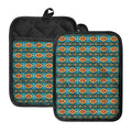 Ethnic Southwestern Navajo Pattern Print Pot Holders With Pocket