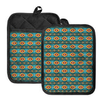 Ethnic Southwestern Navajo Pattern Print Pot Holders With Pocket