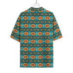 Ethnic Southwestern Navajo Pattern Print Rayon Hawaiian Shirt