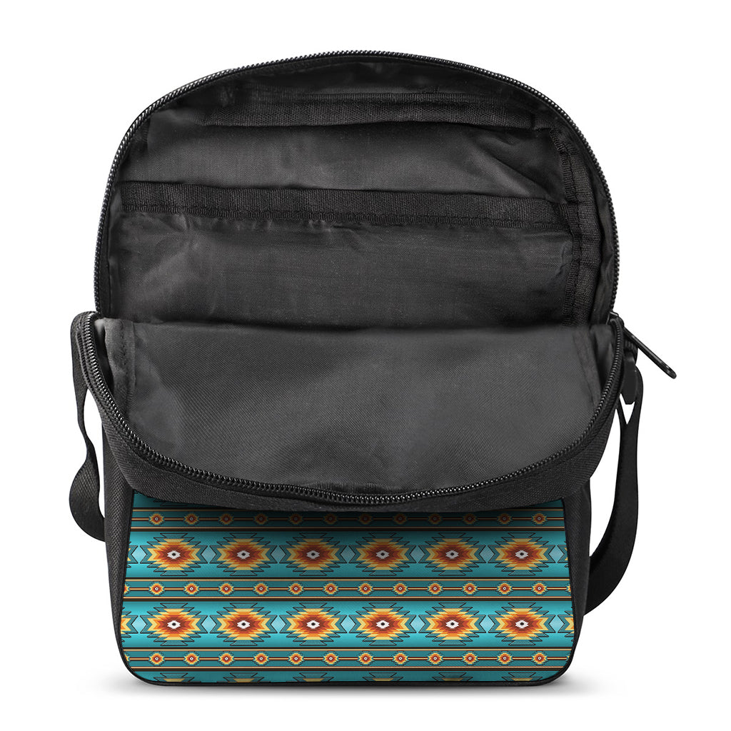 Ethnic Southwestern Navajo Pattern Print Rectangular Crossbody Bag