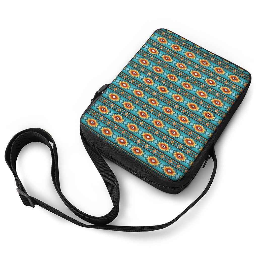 Ethnic Southwestern Navajo Pattern Print Rectangular Crossbody Bag