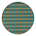 Ethnic Southwestern Navajo Pattern Print Round Floor Mat