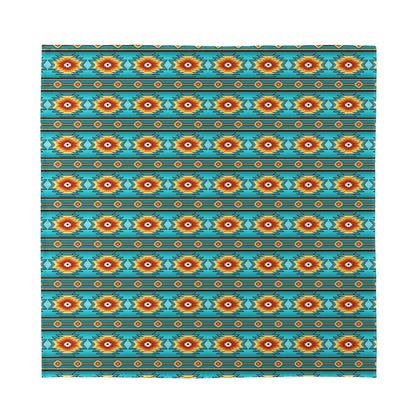 Ethnic Southwestern Navajo Pattern Print Silk Bandana