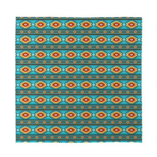 Ethnic Southwestern Navajo Pattern Print Silk Bandana