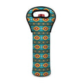 Ethnic Southwestern Navajo Pattern Print Single Neoprene Wine Tote