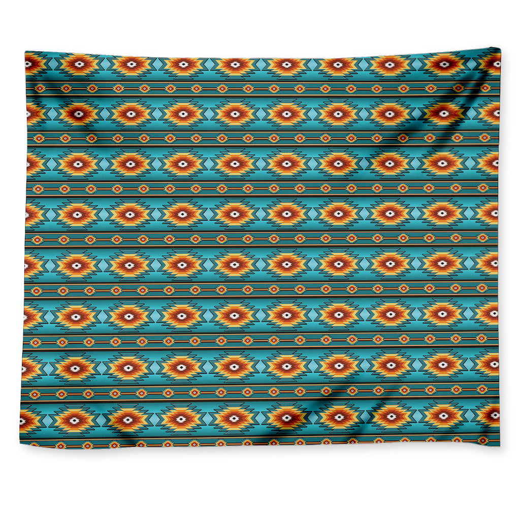 Ethnic Southwestern Navajo Pattern Print Tapestry