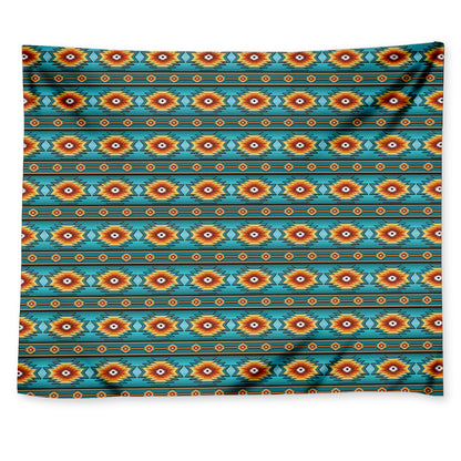 Ethnic Southwestern Navajo Pattern Print Tapestry