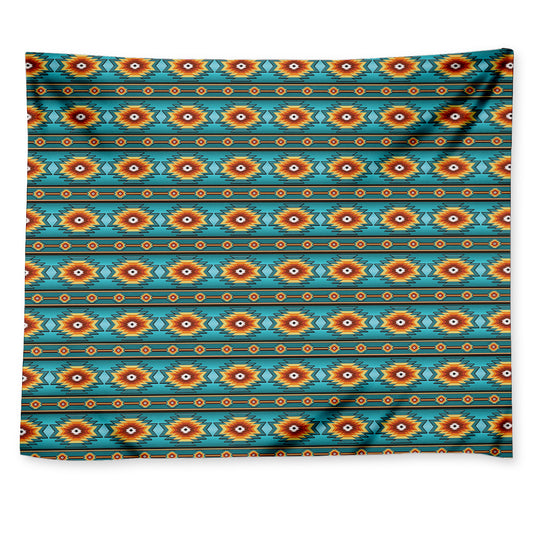 Ethnic Southwestern Navajo Pattern Print Tapestry