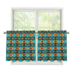 Ethnic Southwestern Navajo Pattern Print Tier Curtains