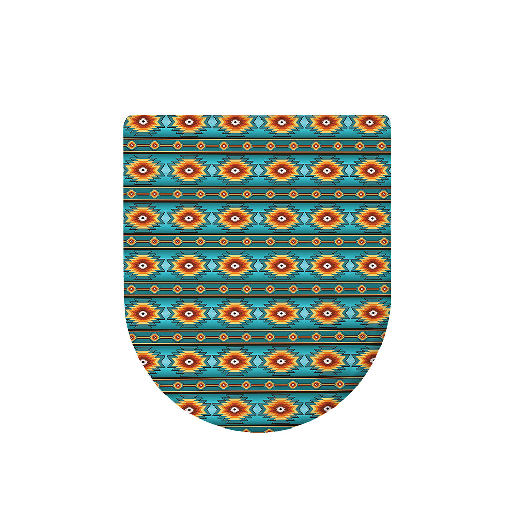 Ethnic Southwestern Navajo Pattern Print Toilet Lid Cover