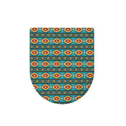 Ethnic Southwestern Navajo Pattern Print Toilet Lid Cover