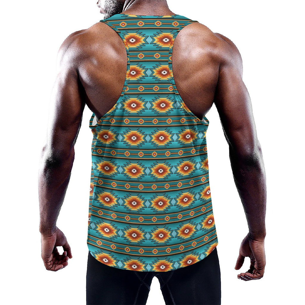 Ethnic Southwestern Navajo Pattern Print Training Tank Top