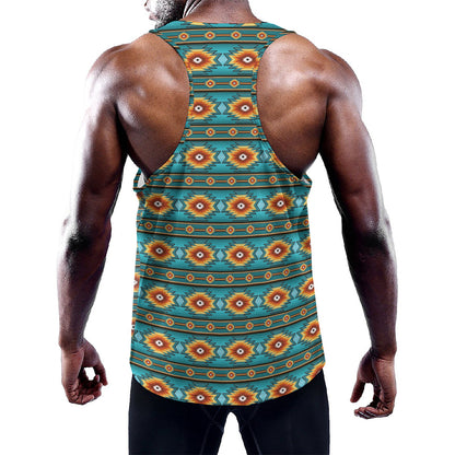 Ethnic Southwestern Navajo Pattern Print Training Tank Top