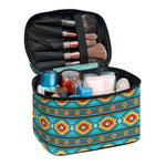 Ethnic Southwestern Navajo Pattern Print Travel Makeup Bag