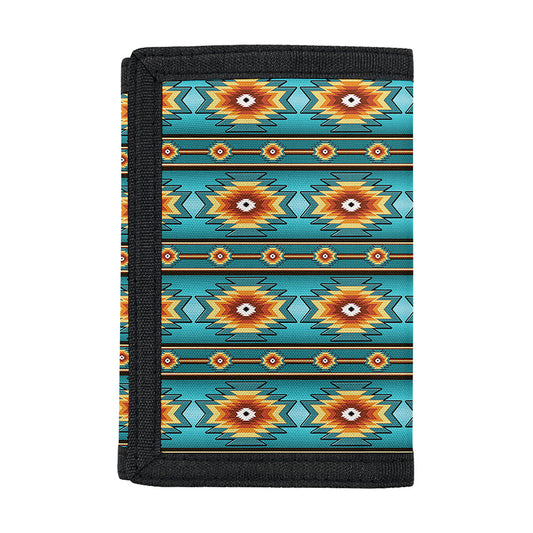Ethnic Southwestern Navajo Pattern Print Trifold Wallet