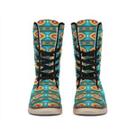 Ethnic Southwestern Navajo Pattern Print Winter Boots