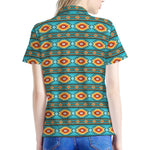 Ethnic Southwestern Navajo Pattern Print Women's Polo Shirt