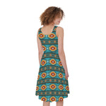 Ethnic Southwestern Navajo Pattern Print Women's Sleeveless Dress