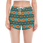 Ethnic Southwestern Navajo Pattern Print Women's Split Running Shorts