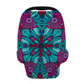 Ethnic Teal Bohemian Pattern Print Baby Seat Cover
