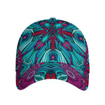 Ethnic Teal Bohemian Pattern Print Baseball Cap