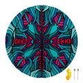 Ethnic Teal Bohemian Pattern Print Basketball