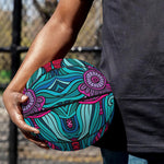 Ethnic Teal Bohemian Pattern Print Basketball