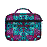 Ethnic Teal Bohemian Pattern Print Briefcase Bible Bag