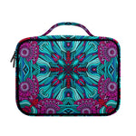 Ethnic Teal Bohemian Pattern Print Briefcase Bible Bag