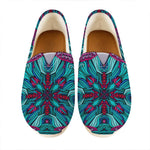 Ethnic Teal Bohemian Pattern Print Casual Shoes