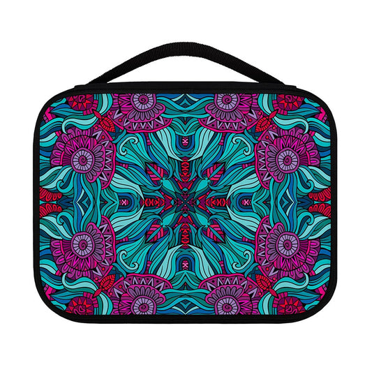 Ethnic Teal Bohemian Pattern Print Classic Bible Case