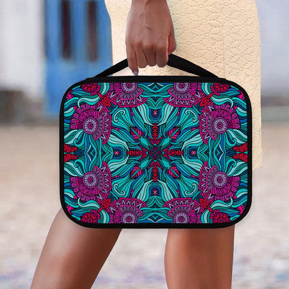 Ethnic Teal Bohemian Pattern Print Classic Bible Case