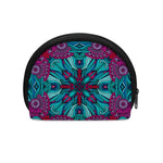 Ethnic Teal Bohemian Pattern Print Coin Purse