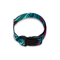 Ethnic Teal Bohemian Pattern Print Dog Collar