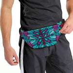 Ethnic Teal Bohemian Pattern Print Fanny Pack