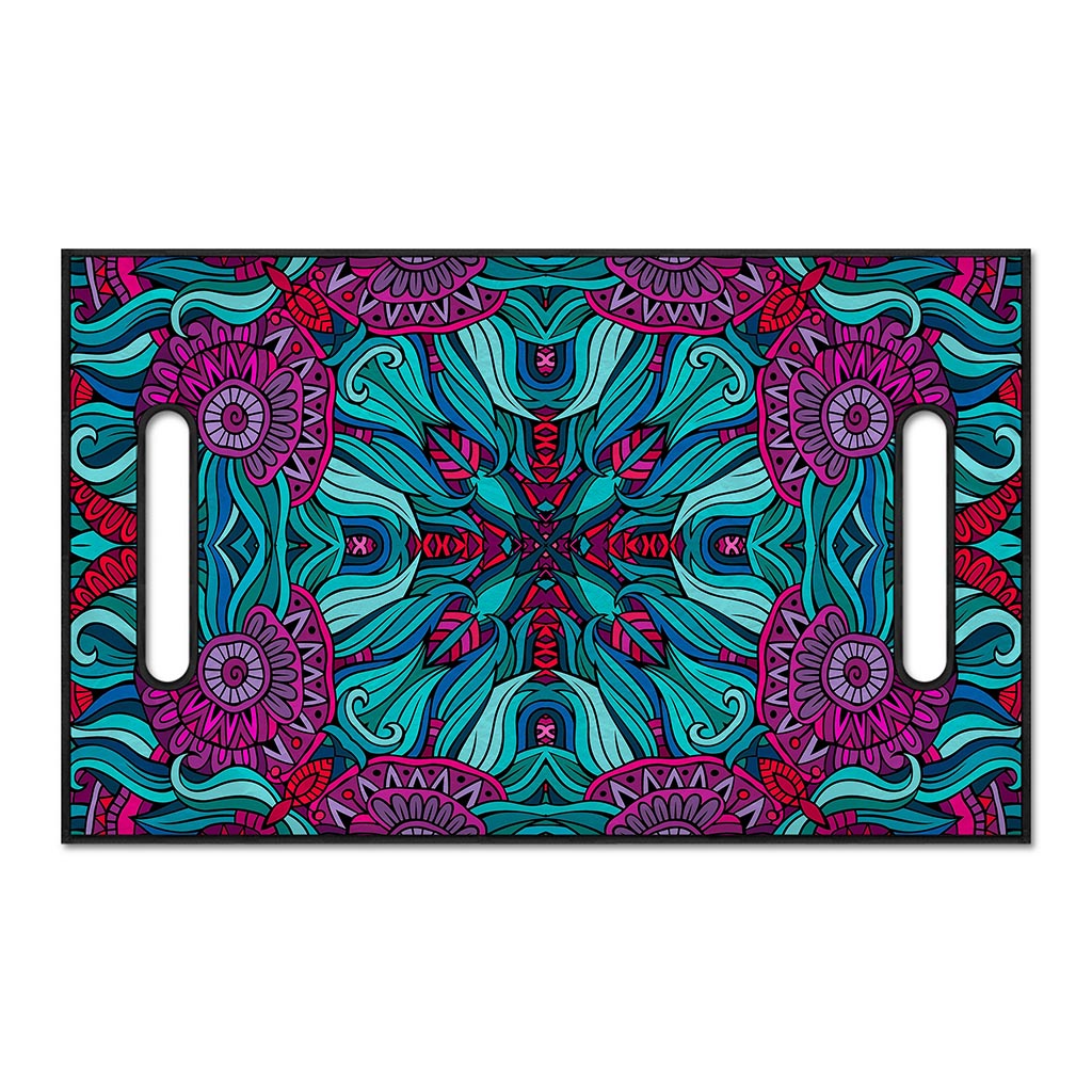 Ethnic Teal Bohemian Pattern Print Golf Cart Seat Cover