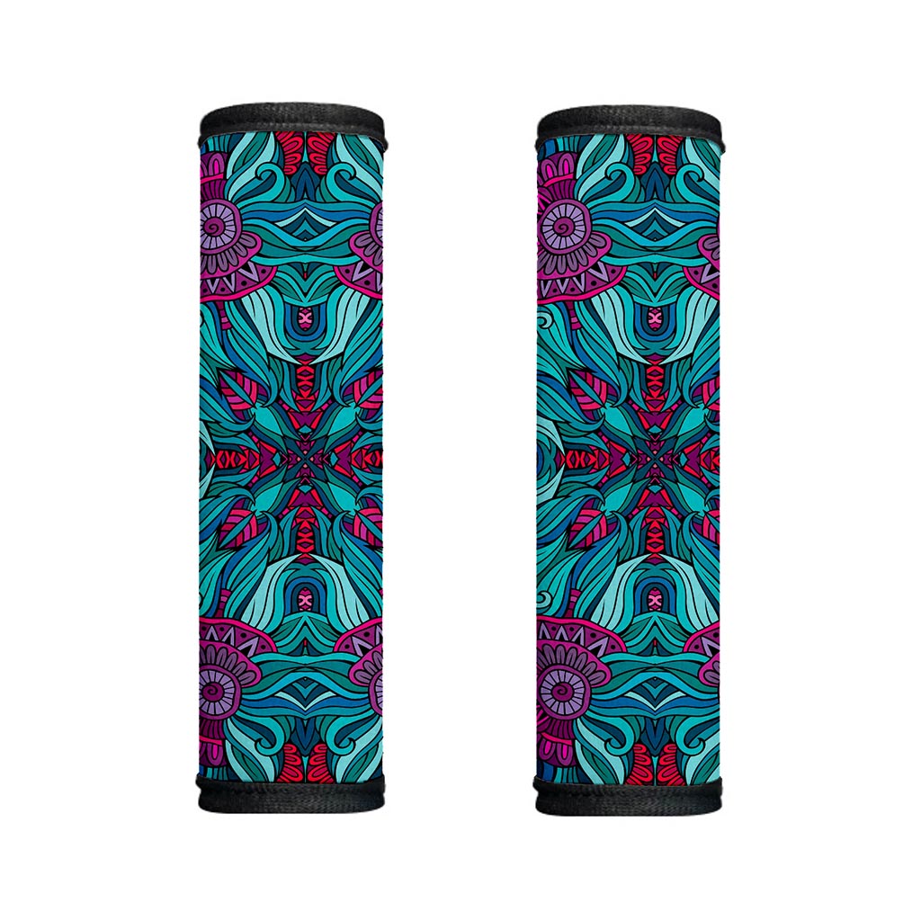 Ethnic Teal Bohemian Pattern Print Handle Covers