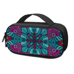 Ethnic Teal Bohemian Pattern Print Insulin Cooler Travel Case