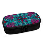 Ethnic Teal Bohemian Pattern Print Insulin Cooler Travel Case