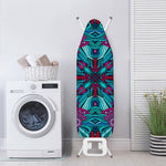 Ethnic Teal Bohemian Pattern Print Ironing Board Cover