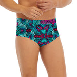 Ethnic Teal Bohemian Pattern Print Men's Briefs