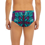 Ethnic Teal Bohemian Pattern Print Men's Briefs