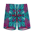 Ethnic Teal Bohemian Pattern Print Men's Athletic Shorts
