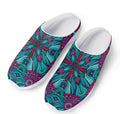 Ethnic Teal Bohemian Pattern Print Mesh Casual Shoes