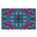 Ethnic Teal Bohemian Pattern Print Polyester Doormat